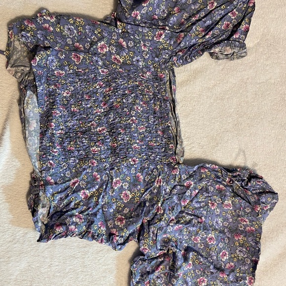 Blue rouched crop top - Picture 4 of 4